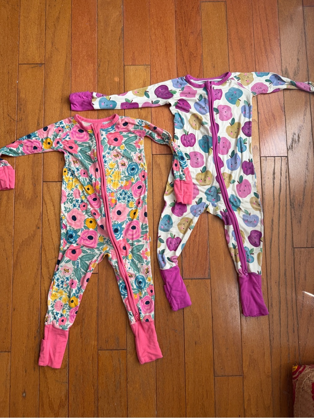 Little Sleepies 12-18 m Zippy Garden Apple Bamboo Sleepers Pajamas